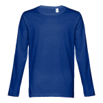 T-shirts unisexes à manches longues en coton 150 g/m² THC Bucharest couleur bleu roi première vue