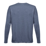 T-shirts unisexes à manches longues en coton 150 g/m² THC Bucharest couleur bleu chiné