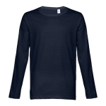 T-shirts unisexes à manches longues en coton 150 g/m² THC Bucharest couleur bleu marine
