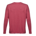 T-shirts unisexes à manches longues en coton 150 g/m² THC Bucharest couleur rouge chiné