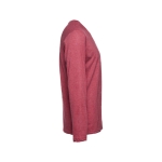 T-shirts unisexes à manches longues en coton 150 g/m² THC Bucharest couleur rouge chiné troisième vue