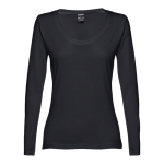 T-shirts publicitaires pour femmes en coton 150 g/m² THC Bucharest couleur noir