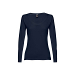 T-shirts publicitaires pour femmes en coton 150 g/m² THC Bucharest couleur bleu première vue