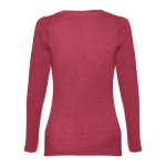 T-shirts publicitaires pour femmes en coton 150 g/m² THC Bucharest couleur rouge chiné