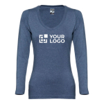 T-shirts publicitaires pour femmes en coton 150 g/m² THC Bucharest avec zone d'impression