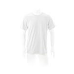 T-shirts publicitaires à manches courtes en coton 130 g/m² Keya couleur blanc deuxième vue