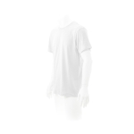T-shirts publicitaires à manches courtes en coton 130 g/m² Keya couleur blanc troisième vue