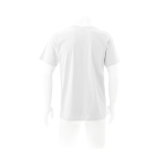 T-shirts publicitaires à manches courtes en coton 130 g/m² Keya couleur blanc quatrième vue