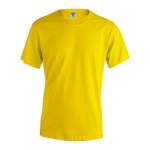 T-shirts publicitaires à manches courtes en coton 130 g/m² Keya couleur jaune