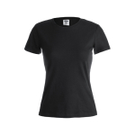 T-shirts avec logo pour femmes en coton 150 g/m² Keya couleur noir première vue