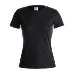 T-shirts avec logo pour femmes en coton 150 g/m² Keya couleur noir