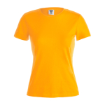 T-shirts avec logo pour femmes en coton 150 g/m² Keya couleur doré première vue