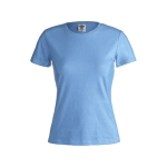 T-shirts de merchandising pour femmes 100% coton 180 g/m² Keya couleur bleu ciel première vue