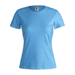 T-shirts de merchandising pour femmes 100% coton 180 g/m² Keya couleur bleu ciel première vue
