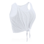 Débardeur pour femmes en polyester 130 g/m² couleur blanc première vue