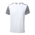 T-shirt technique bicolore sublimé en polyester 135 g/m² MKT Troser couleur blanc première vue