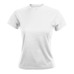 T-shirts de sport personnalisés en polyester 135 g/m² MKT couleur blanc première vue