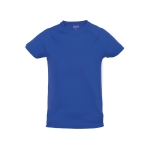 T-shirts de sport pour enfants en polyester respirant 135 g/m² MKT couleur bleu première vue