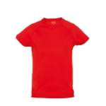 T-shirts de sport pour enfants en polyester respirant 135 g/m² MKT couleur rouge première vue