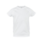 T-shirts de sport pour enfants en polyester respirant 135 g/m² MKT couleur blanc première vue