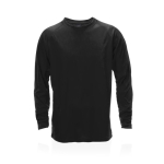 T-shirt technique à manches longues en polyester 135 g/m² MKT Maik couleur noir première vue