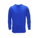 T-shirt technique à manches longues en polyester 135 g/m² MKT Maik couleur bleu première vue