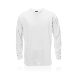 T-shirt technique à manches longues en polyester 135 g/m² MKT Maik couleur blanc première vue