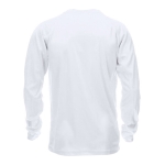 T-shirt technique à manches longues en polyester 135 g/m² MKT Maik couleur blanc