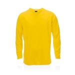 T-shirt technique à manches longues en polyester 135 g/m² MKT Maik couleur jaune première vue