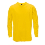 T-shirt technique à manches longues en polyester 135 g/m² MKT Maik couleur jaune