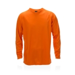 T-shirt technique à manches longues en polyester 135 g/m² MKT Maik couleur orange première vue