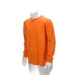 T-shirt technique à manches longues en polyester 135 g/m² MKT Maik couleur orange deuxième vue