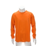 T-shirt technique à manches longues en polyester 135 g/m² MKT Maik couleur orange troisième vue