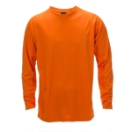 T-shirt technique à manches longues en polyester 135 g/m² MKT Maik couleur orange