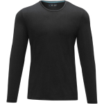 T-shirt personnalisé en coton biologique doux 200 g/m² Elevate NXT couleur noir deuxième vue frontale