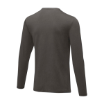T-shirt personnalisé en coton biologique doux 200 g/m² Elevate NXT couleur gris foncé troisième vue arrière