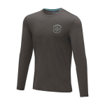 T-shirt personnalisé en coton biologique doux 200 g/m² Elevate NXT couleur gris foncé vue impression sérigraphique