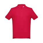 Polos personnalisés plusieurs coloris en coton 195 g/m² THC Adam couleur rouge première vue