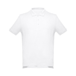 Polos personnalisés plusieurs coloris en coton 195 g/m² THC Adam couleur blanc première vue
