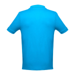 Polos personnalisés plusieurs coloris en coton 195 g/m² THC Adam couleur cyan deuxième vue