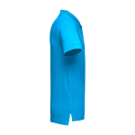 Polos personnalisés plusieurs coloris en coton 195 g/m² THC Adam couleur cyan troisième vue