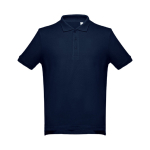 Polos personnalisés plusieurs coloris en coton 195 g/m² THC Adam couleur bleu marine première vue