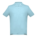 Polos personnalisés plusieurs coloris en coton 195 g/m² THC Adam couleur bleu pastel