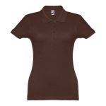 Polo plusieurs coloris pour femmes en coton 195 g/m² THC Eve couleur marron