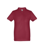 Polos publicitaires pour enfants en coton 195 g/m² THC Adam Kids couleur bordeaux