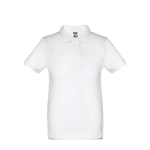 Polos publicitaires pour enfants en coton 195 g/m² THC Adam Kids couleur blanc