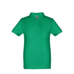 Polos publicitaires pour enfants en coton 195 g/m² THC Adam Kids couleur vert