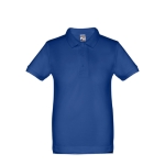 Polos publicitaires pour enfants en coton 195 g/m² THC Adam Kids couleur bleu roi