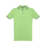 Polo personnalisé cintré avec logo en coton 210 g/m² THC Rome couleur vert clair première vue
