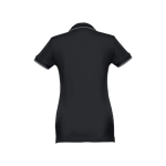 Polo bicolore personnalisé pour femmes en coton 210 g/m² THC Rome couleur noir deuxième vue